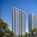 Modern School Building Complex With Tall Structures Green Areas And Campus Facilities