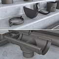 Various Metal Pipe Fittings And Plumbing Components For Construction Projects 3d model