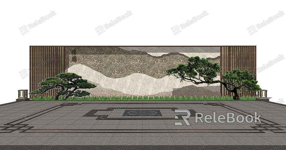 New Chinese style landscape wall model