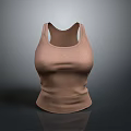 Brown Tank Top For Daily Wear With Soft Fabric And Slim Fit Design