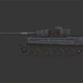 Detailed Realistic Military Tank With Cannon Turret Tracks And Armor On Dark Background