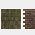 Glazed Wall Tiles In Brick Pattern With Multiple Color Shades Design 3d model