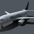 Modern Fighter Jet SSJ100 Model With Blue Tail And Aerodynamic Design