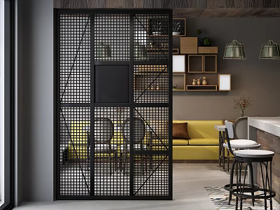 Industrial LOFT screen screen partition 3d model