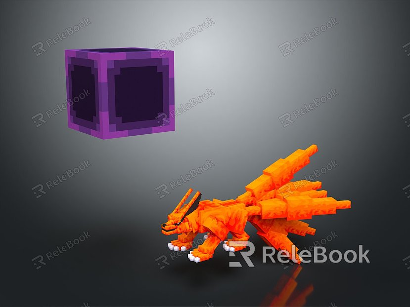 Nine-tailed fox cartoon nine-tailed fox cartoon fox fox fox cartoon fox props fox props model