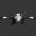 Fantasy Female Character With White Hair And Silver Winged Armor Arms Outstretched