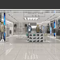 Bright Clothing Store Interior With Mannequins Clothes Racks And Modern Lighting