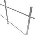 Sturdy Metal Guardrail Structure With Steel Bars For Safety Protection