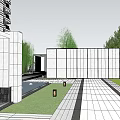 Residential Landscape Design With High Rise Buildings And Green Community Spaces