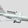 US Navy E-6B Mercury Communication Relay Military Aircraft Profile View
