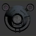 Streamlined Cosmic Spaceship With Metallic Surface And Dual Thrusters Design