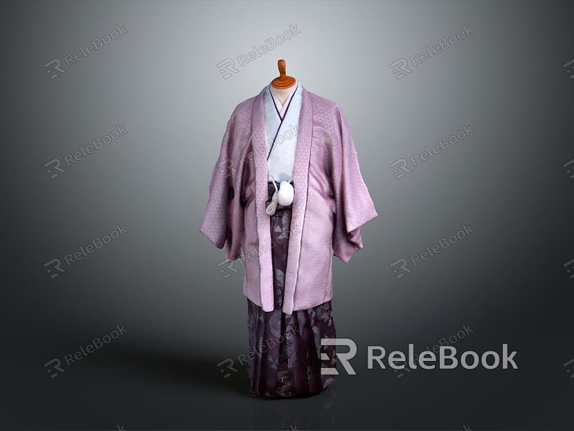 Kimono Japanese Kimono Men's Kimono Long Clothes Ancient Costume Cloth Classical Costume model