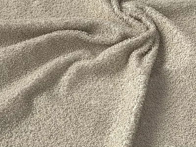 Beige Wrinkled Fabric With Soft Texture And Natural Fold Design For Decorative Use 3d model