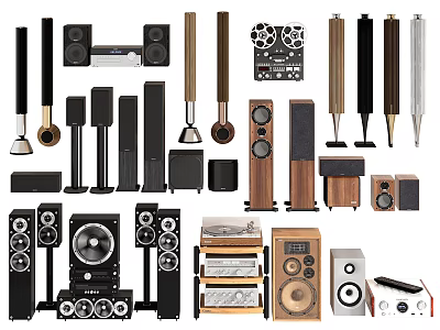Diverse Musical Instruments and Art Supplies Collection for Creative Enthusiasts 3d model