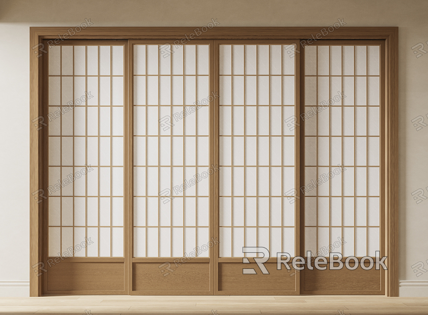 Japanese-style sliding door model