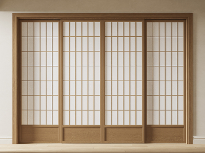 Japanese-style sliding door model