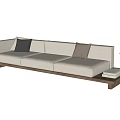 Middle-style multiplayer sofa 3d model