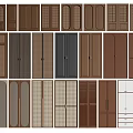 Various Style Wardrobe Doors With Lattice Louvered Solid Color And Wooden Designs