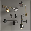 Modern Lighting Fixtures Combination With Gold Black Wall Lamps And Sleek Metal Designs