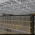 Spacious Public Office Space With Long Wooden Tables Ergonomic Chairs Open Bookshelves And Pendant Lights