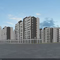 Modern High Rise Residential Buildings Exterior Design With Balconies And Blue Sky