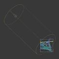 Industrial Aerial Planning With Storage Tanks Main Building Parking Lot Trucks Cars And Green Areas