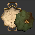 Elegant Green Decorative Ornament Set With Star Shaped Lid And Golden Accents