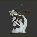 Female Elf Cartoon Witch Magic Witch Magic Girl Magician Elf Mage Warlock Wizard 3d model