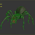 Realistic 3D Spider Model With Skeletal Legs And Brown Exoskeleton 3d model