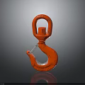 Industrial Red Lifting Hook Equipment With Heavy Duty Shackle Design