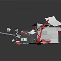 Essential Office Appliances Such As Printers Scanners And Shredders Displayed Together