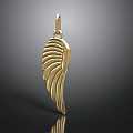 Golden Wing Shaped Pendant Decorative Accessory For Daily Use