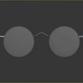 Stylish Round Lens Glasses With Black Frames And Colorful Temple Arms