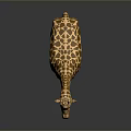 Lifelike 3D Giraffe Model For Home Decoration With Brown Spots And Yellow Body