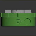 Green Round Hardware Tool Component With White Cross Center Design