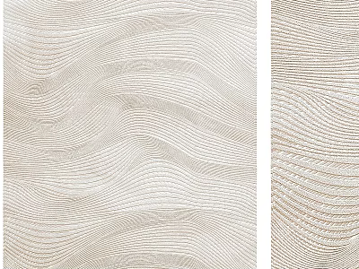Square Rug Featuring Wave Pattern In Light Tones 3d model