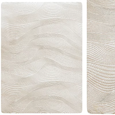 Square Rug Featuring Wave Pattern In Light Tones 3d model