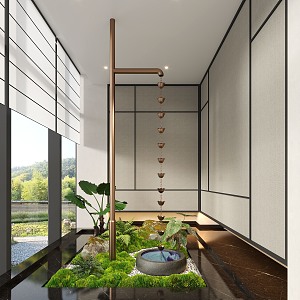 New Chinese Style Indoor Landscape Indoor Landscape Plant Landscape Landscaping Plant Landscape Setches Landscape Wall Plant Landscape Plants 3d model