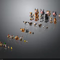 Diverse Animal Figurines Collection With Various Species Arranged On Dark Background