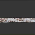 Wooden Bed Frame With Floral Pattern Bed Sheet And Classic Wooden Structure