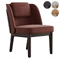 Sleek Modern Accent Chair With Black Velvet Upholstery And Wooden Legs