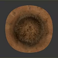 Scenic Red Brown Crater Like Landscape With Textured Circular Surface 3d model