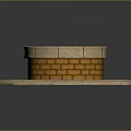 Outdoor Garden Ornament With Circular Stone And Brick Design Structure