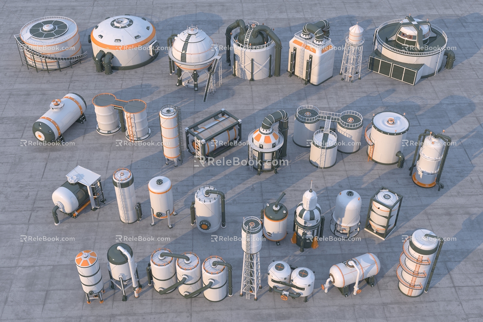 Industrial Equipment Industrial Storage Tank Chemical Storage Tank Combination model