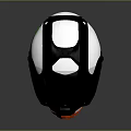 Full Face Motorcycle Helmet with Black White Red Design and Protective Visor