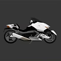 White Stylish Modern Motorcycle With Sleek Futuristic Design And Windshield