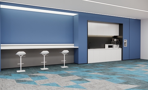 Modern Tea Room Office Tea Break Area 3d model