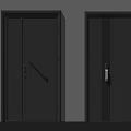 Modern security door 3d model