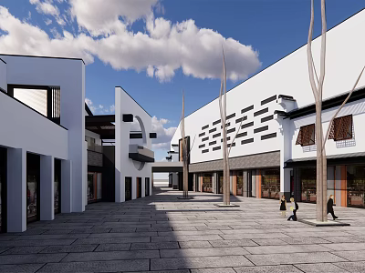 New Chinese Commercial Street Commercial 3d model