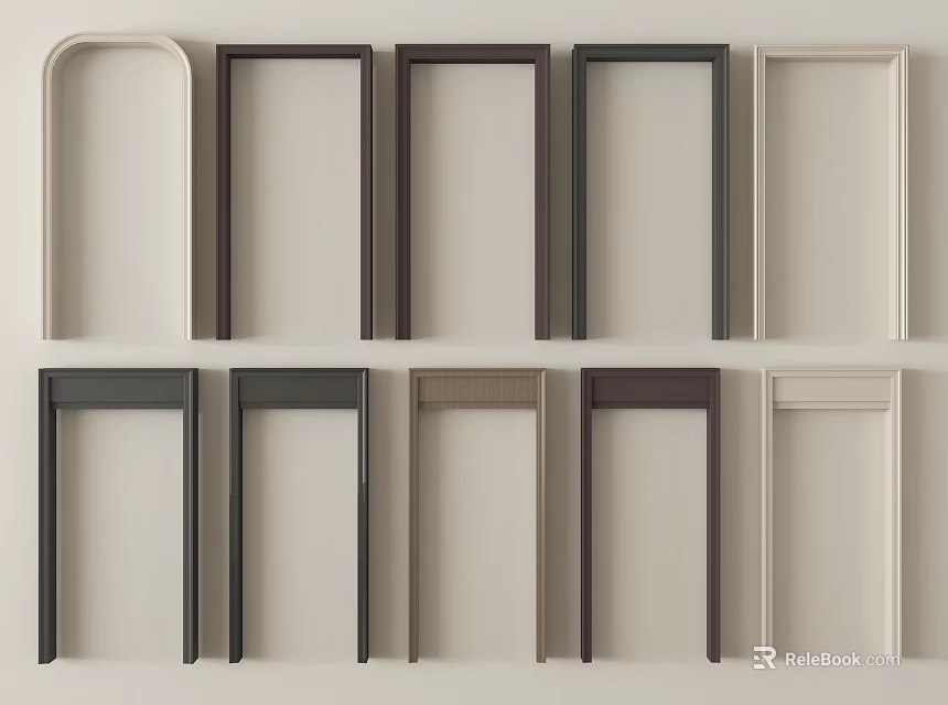 Frame Components Collection Featuring Various Styles Different Colors And Modern Designs 3d model